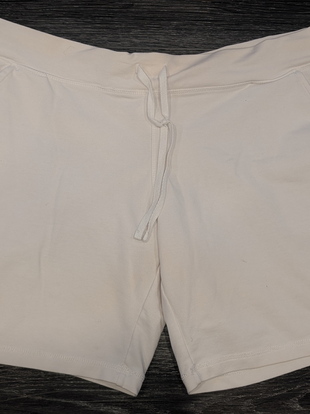 Women's White Drawstring Lounge Shorts